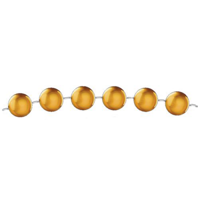 Christmas decoration ball 8cm chain 10m gold