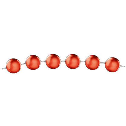 Christmas decoration ball 8cm chain 10m red