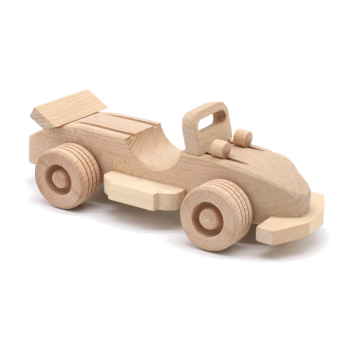 Wooden rally car