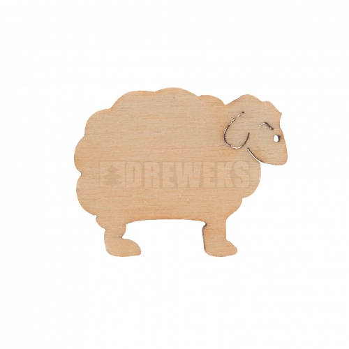 Christmas ornamental sheep 5pcs / set of wood