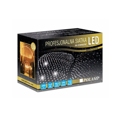 LED julbelysningsgardin 1x2m 176LED vit kallblinkande kontinuerlig utomhus ||