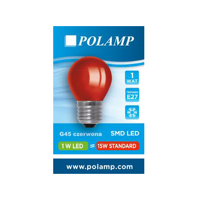 LED pirn punane E27 1W