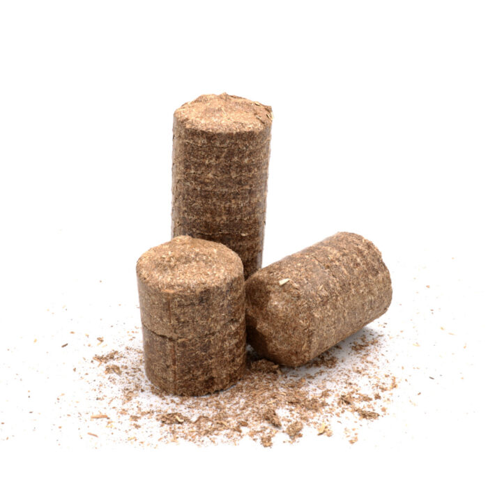 Wood briquette dark round 9kg ||