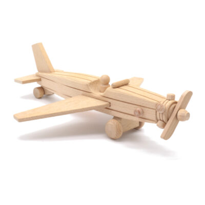 Wooden toy plane