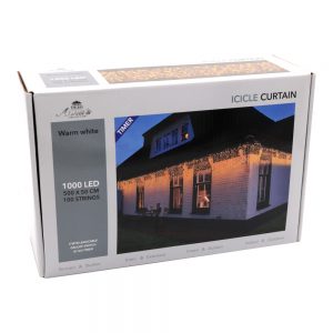 Valguskardin 1000LED soe valge