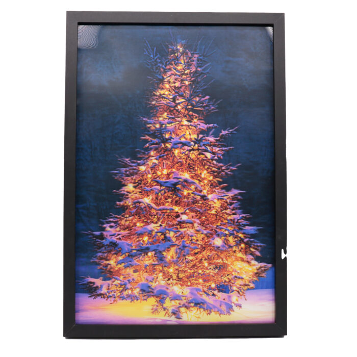 Picture with LED lights 3d spruce | Light picture 35 * 50cm 3D Spruce LED