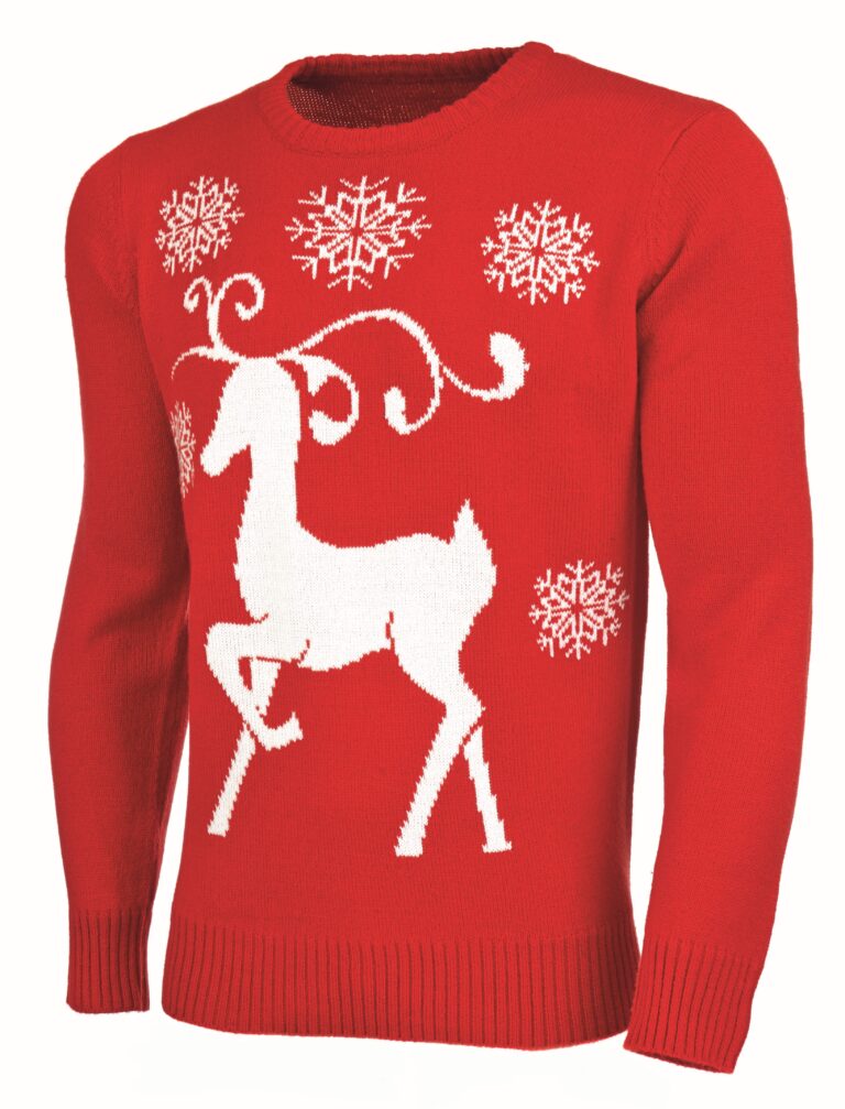 Sweater red with elk 4S / 4M / 8L / 3XL