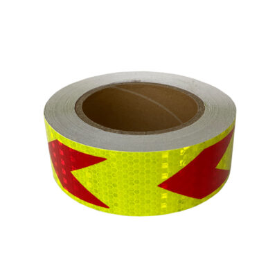 Reflective tape yellow / red 25mx5cm