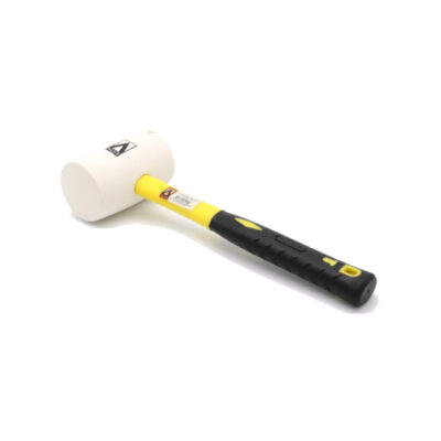 Rubber hammer with white fiber shaft 80mm