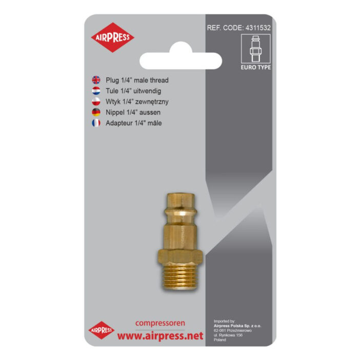 Quick connector 1/4 "male thread