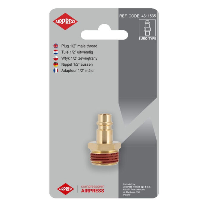 Quick connector 1/2 "male thread