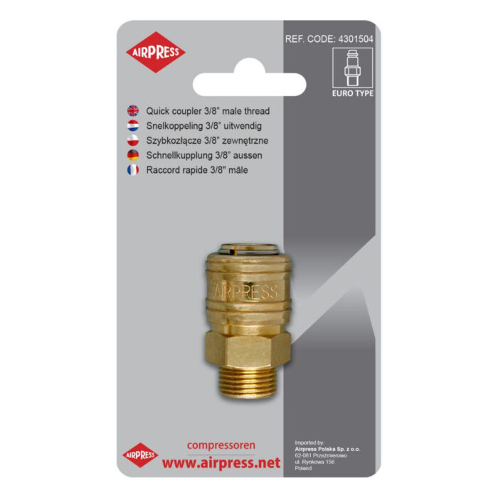 Quick connector 3/8 "male thread