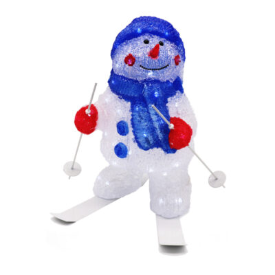 Led light snowman on skis