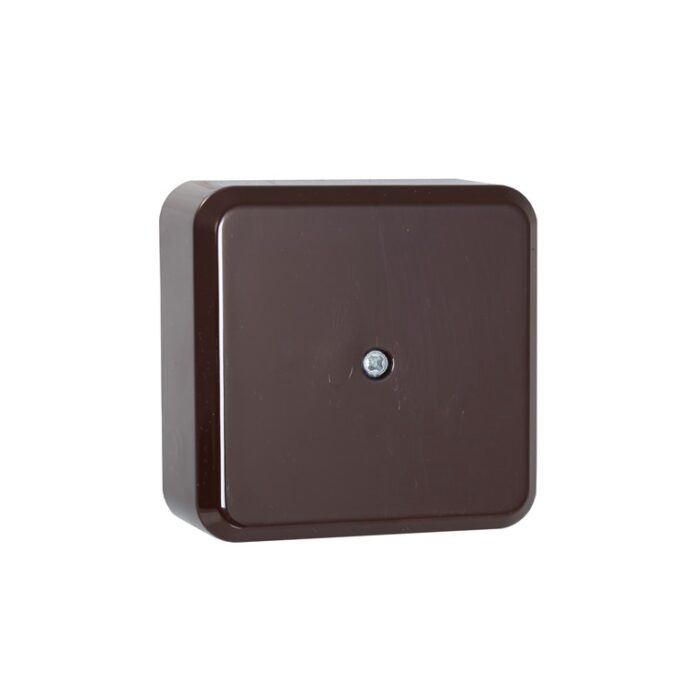 Surface mounted junction box IP20 60x60x29 mm brown