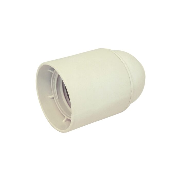 Bulb holder, plastic, E27, white