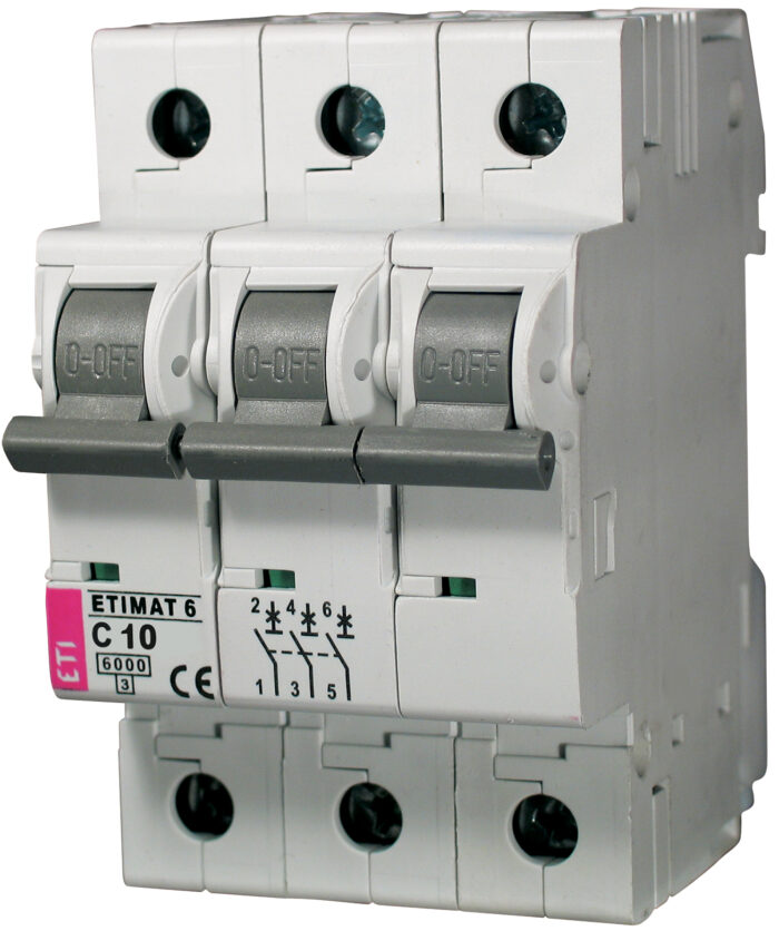 ETI circuit breaker 3F C 10A 6kA