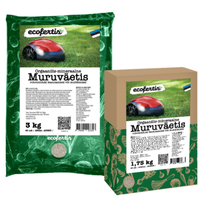 Orgaanilis-mineraalne muruväetis robotniiduki kasutamisel või multimisel 7.5kg