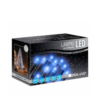 LED jõulutuled 10m 100LED sinine vilkuv jätkatav sise
