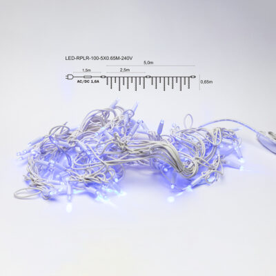 Светодиодный занавес в виде сосульки 100LED 5x0,6м BLUE Artus Pro