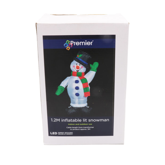 Inflatable snowman 1,2m