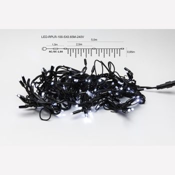 Artus Pro Jääpurikakujuline LED kardin 100LED 5x0,6m VALGE