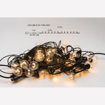 Artus Pro Sirge LED valguskett kuulidega 40LED 12m KULDNE