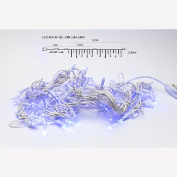 Jääpurikakujuline LED kardin 100LED 5x0,6m SININE Artus Pro