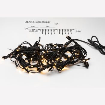 Jääpurikakujuline LED kardin 100LED 5x0,6m Kuldne Artus pro