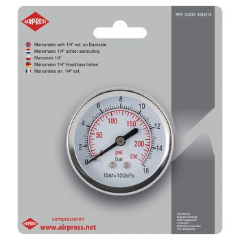 Manomeeter 1/4" 40mm 16 bar