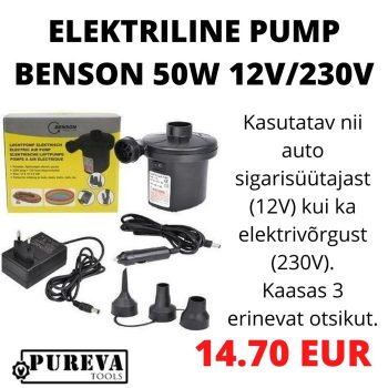 Elektriline pump BENSON 50W 12V/230V