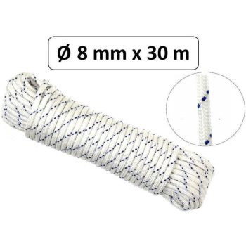 Nöör BENSON 8mm x 30m, valge