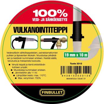 Vulkaniseerimisteip 10 x 19 x 0,76mm