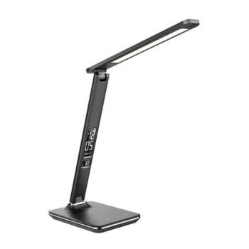LED-laualamp LCD-ekraaniga, 9W 500lm, must