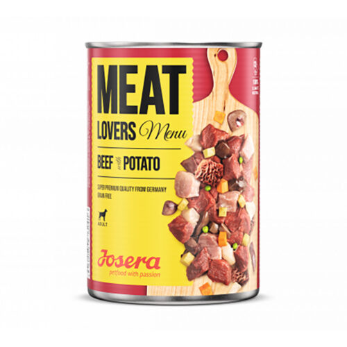 4032254762416 1 Konservi JOSERA suniem Meat Lovers Menu Beef with Potato 400 g