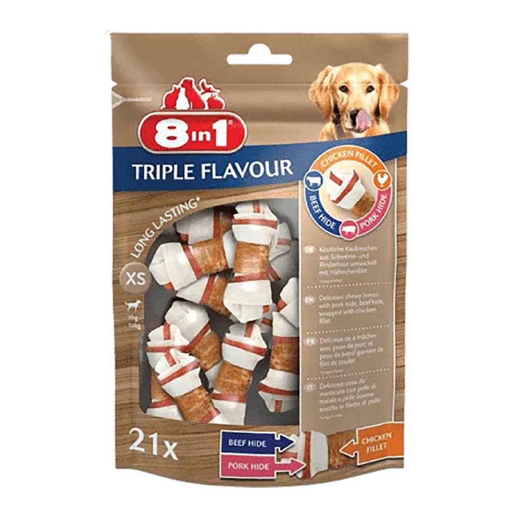 4048422144434 1 8in1 karums suniem kauls koslasanai ar vistas fileju Triple Flavour XS 294 g N21