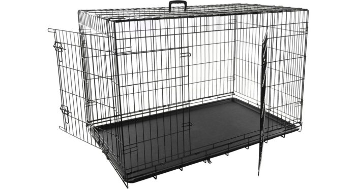 Flamingo must metallpuur Keo koerale XXL 76x120x82cm
