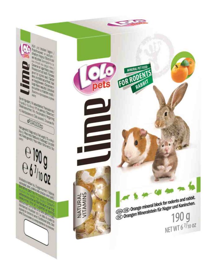 LoLo Pets mineraalkivi närilistele apelsiniga 190g
