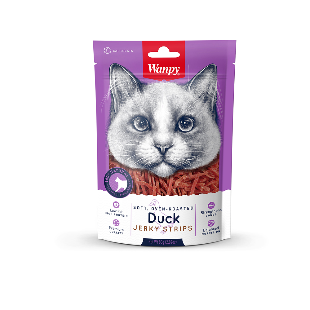 6927749811466 1 Wanpy Cats Duck Jerky Strips 80 g