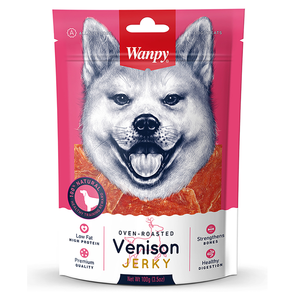 6927749812777 1 Wanpy Dogs Venison Jerky 100 g