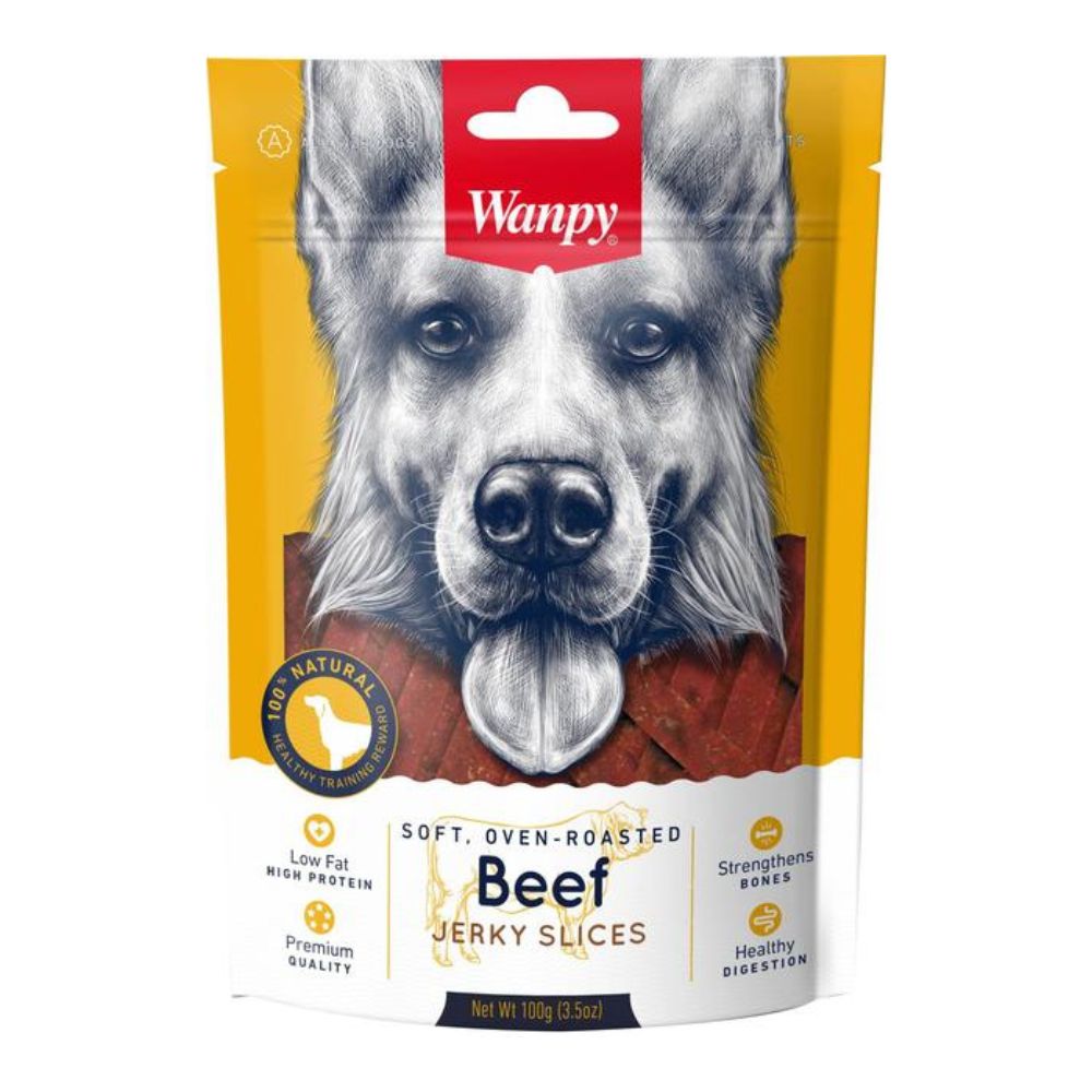 6927749830153 1 Wanpy Dogs BEEF JERKY SLICES 100 g