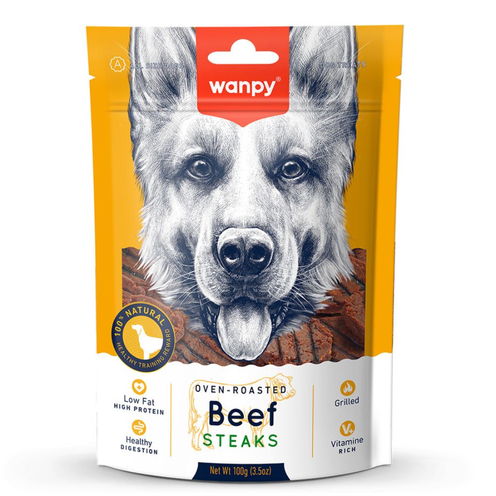 6927749830214 1 Wanpy Dogs BEEF STEAKS 100 g