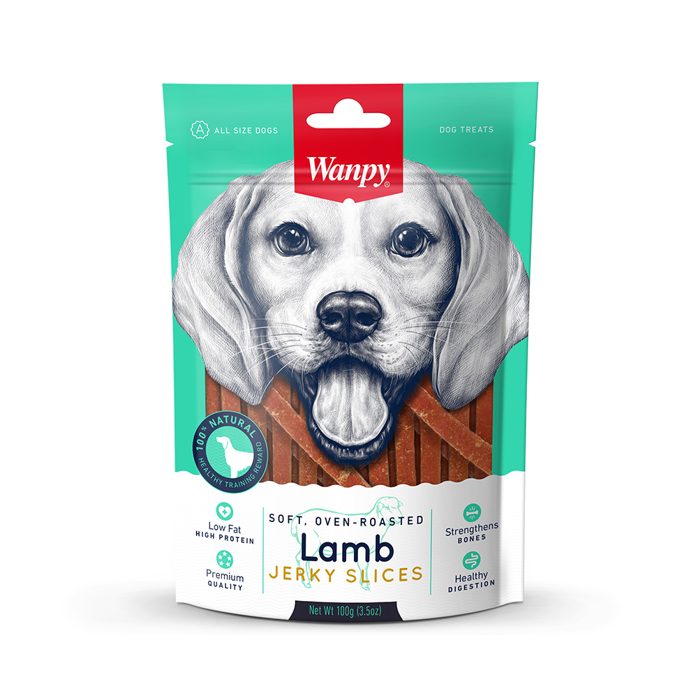 6927749840046 1 Wanpy Dogs Lamb Jerky Slices 100 g