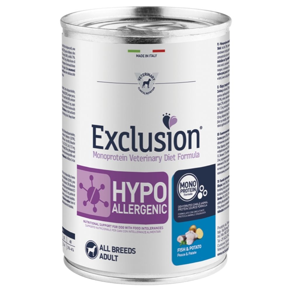 8011259183750 1 EXCL Hypoallergic konservi suniem ar zivi un kartupeliem 400 g