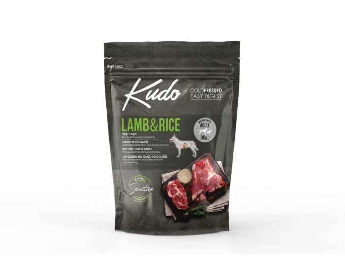 Kudo Lamb & Rice külmpressitud koeratoit 3kg