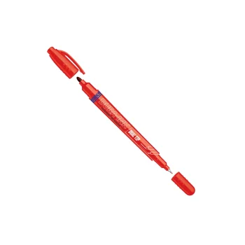 Marker Dura-ink DUAL-TIP kahepoolne 0,7/1mm, punane, veekindel