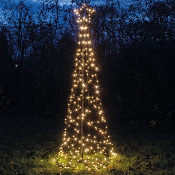Jõulukuusk valgustusega, postiga ja raamiga Ø70 x 200 cm, 236 LED soe valgus