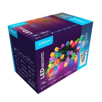 LED-valguskett Modee C2023 Berry 100LED/10m, 3,6W, RGB, 230V, pallid, puldiga