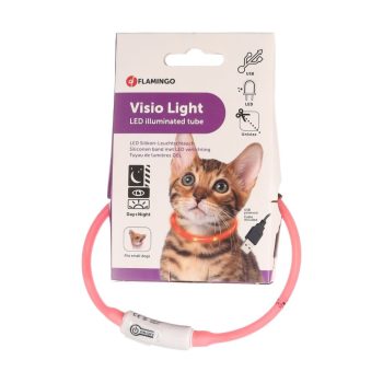 FLMG turvakaelarihm „Visio Light Basic” LED-valgustusega, roosa, 20-35cm 64966