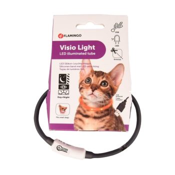 FLMG turvakaelarihm „Visio Light Basic” LED-valgustusega, must, 20-35cm 64967