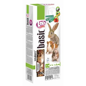 LoLo Pets Smakers 3in1 maiusepulgad närilistele köögiviljade, puuviljade ja jaanikaunadega 3tk 135g